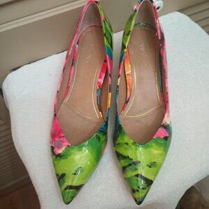 Vionic Floral Pointed-Toe Heels in Green, Pink, Blue
